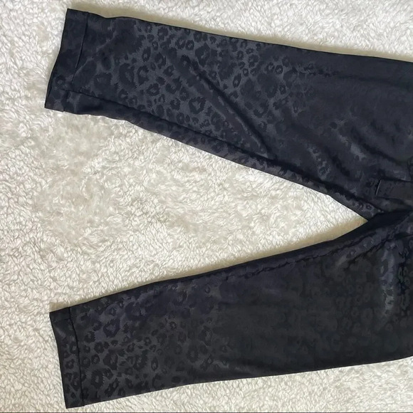 Mi Ami Andey Animal Print Black Silk Joggers STYLE#WS30234 Small - Picture 7 of 16